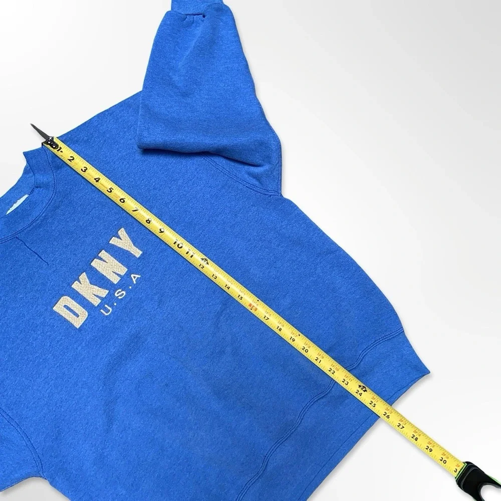 Vintage DKNY USA Crewneck Sweatshirt Womens Large Blue Spell Out Made in USA